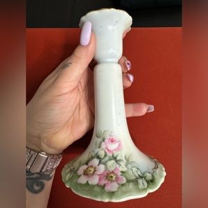 Antique Tressman and Vogt Limoges France Hand Painted Porcelain Candle Holder